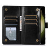 Leather Wallet Case with Zipper Pocket for Samsung Galaxy S24 Ultra - Black