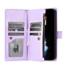 Leather Wallet Case with Zipper Pocket for Samsung Galaxy S24 Ultra - Lavender