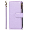 Leather Wallet Case with Zipper Pocket for Samsung Galaxy S24 Ultra - Lavender