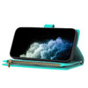 Leather Wallet Case with Zipper Pocket for Samsung Galaxy S24 Ultra - Teal