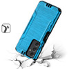 Military Grade Tough Brushed Metal Texture Hybrid Case for Samsung Galaxy A25 5G - Blue
