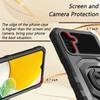 Military Grade Robotic Series Hybrid Case with Ring Grip for Samsung Galaxy A25 5G - Black
