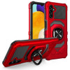 Military Grade Robotic Series Hybrid Case with Ring Grip for Samsung Galaxy A25 5G - Red