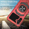 Military Grade Robotic Series Hybrid Case with Ring Grip for Samsung Galaxy A25 5G - Red
