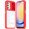 HD Transparent Case with Camera Privacy Cover for Samsung Galaxy A25 5G - Red