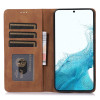 Leather Folio Wallet Case for Samsung Galaxy S24 Plus - Brown