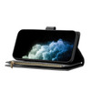 Leather Wallet Case with Zipper Pocket for Samsung Galaxy S24 Plus - Black