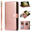 Leather Wallet Case with Zipper Pocket for Samsung Galaxy S24 Plus - Rose Gold
