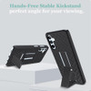 Shell Holster Kickstand Case with Spring Belt Clip for Samsung Galaxy S24 Plus - Black