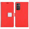 Extra Series Essential Leather Wallet Stand Case for Samsung Galaxy S24 Plus - Red