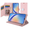 Extra Series Essential Leather Wallet Stand Case for Samsung Galaxy S24 Plus - Rose Gold