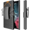 Shell Holster Kickstand Case with Spring Belt Clip for Samsung Galaxy S24 Ultra - Black