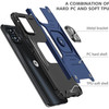 Military Grade Robust Series Dual Layer Hybrid Case with Ring Grip for Motorola Moto G Play 2024 - Blue