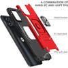 Military Grade Robust Series Dual Layer Hybrid Case with Ring Grip for Motorola Moto G Play 2024 - Red