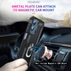 Military Grade Hybrid Case with Ring Grip for Motorola Moto G Play 2024 - Black