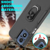 Military Grade TUFF Shockproof Hybrid Armor Case with Ring Grip for Motorola Moto G Play 2024 - Black