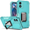 Military Grade Shockproof Hybrid Armor Case with Ring Grip for Motorola Moto G Play 2024 - Teal