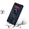Military Grade All-In-One Ring Stand Card Case for Motorola Moto G Play 2024 - Blue