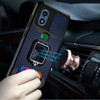 Military Grade All-In-One Ring Stand Card Case for Motorola Moto G Play 2024 - Blue