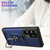 Military Grade All-In-One Ring Stand Card Case for Samsung Galaxy S24 Ultra - Blue