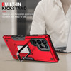 Military Grade Shockproof Hybrid Case with Ring Holder for Samsung Galaxy S24 Ultra - Red