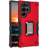Military Grade Shockproof Hybrid Case with Ring Holder for Samsung Galaxy S24 Ultra - Red