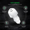 20W + 20W USB-C PD 3.0 Fast Car Charger with PPS - White