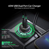 30W + 30W USB-C PD 3.0 Fast Car Charger with PPS - Black