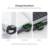 Magnetic USB-C Wireless Charger with USB-A Adapter for Apple Watch - Black