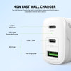 20W Dual USB-C PD 3.0 Power Delivery + 18W Quick Charge 3.0 Wall Charger - White