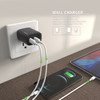 20W Dual USB-C PD 3.0 Power Delivery + 18W Quick Charge 3.0 Wall Charger - Black