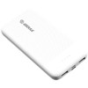 Portable 10000mAh Power Bank Dual USB Battery - White