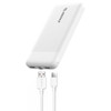 Portable 10000mAh Power Bank Dual USB Battery - White