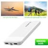 Portable 10000mAh Power Bank Dual USB Battery - White