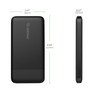 Portable 10000mAh Power Bank Dual USB Battery - Black
