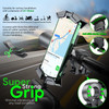 Universal Bicycle Motorcycle Handlebar Cell Phone Mount with Security Lock - Black