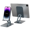 360 Degree Aluminum Alloy Rotatable Smartphone and Tablet Desktop Stand - Grey