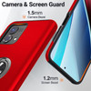 Military Grade 360 Rotating Ring Grip Hybrid Case for Motorola Moto G Power 5G 2024 - Red