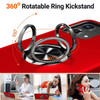 Military Grade 360 Rotating Ring Grip Hybrid Case for Motorola Moto G Power 5G 2024 - Red