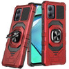 Military Grade Robotic Series Hybrid Case with Ring Grip for Motorola Moto G Power 5G 2024 - Red