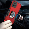 Military Grade Shockproof Hybrid Armor Case with Ring Grip for Motorola Moto G Power 5G 2024 - Red