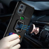 Military Grade All-In-One Ring Stand Card Case for Motorola Moto G Power 5G 2024 - Black