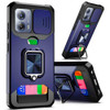 Military Grade All-In-One Ring Stand Card Case for Motorola Moto G Power 5G 2024 - Blue