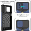 Military Grade All-In-One Ring Stand Card Case for Motorola Moto G Power 5G 2024 - Blue
