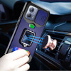 Military Grade All-In-One Ring Stand Card Case for Motorola Moto G Power 5G 2024 - Blue
