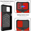 Military Grade All-In-One Ring Stand Card Case for Motorola Moto G Power 5G 2024 - Red