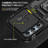 Military Grade Ring Holder Case with Camera Lens Cover for Samsung Galaxy A35 5G - Black