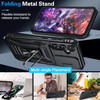 Military Grade Ring Holder Case with Camera Lens Cover for Samsung Galaxy A35 5G - Black