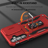 Military Grade Ring Holder Case with Camera Lens Cover for Samsung Galaxy A35 5G - Red