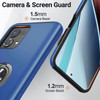 Military Grade 360 Rotating Ring Grip Hybrid Case for Motorola Moto G 5G 2024 - Blue